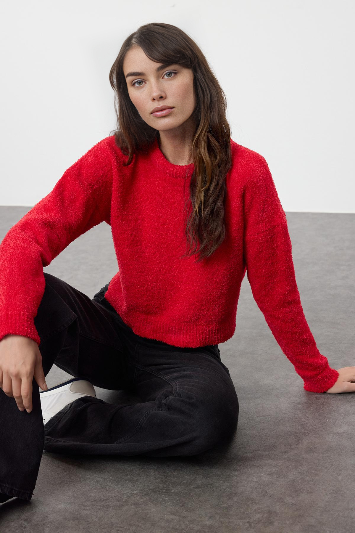 Bild von Trendyol Collection Besonderer Roter Strickpullover Garn für Damen - S