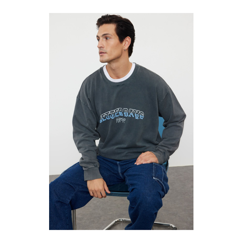 Bild von Stylisches Oversize-Sweatshirt für Herren in Anthrazit