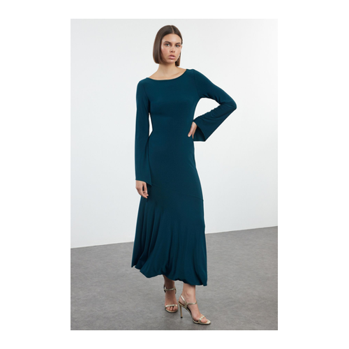 Bild von Trendyol Collection Flexibles Gestricktes Maxikleid in Smaragdgrün