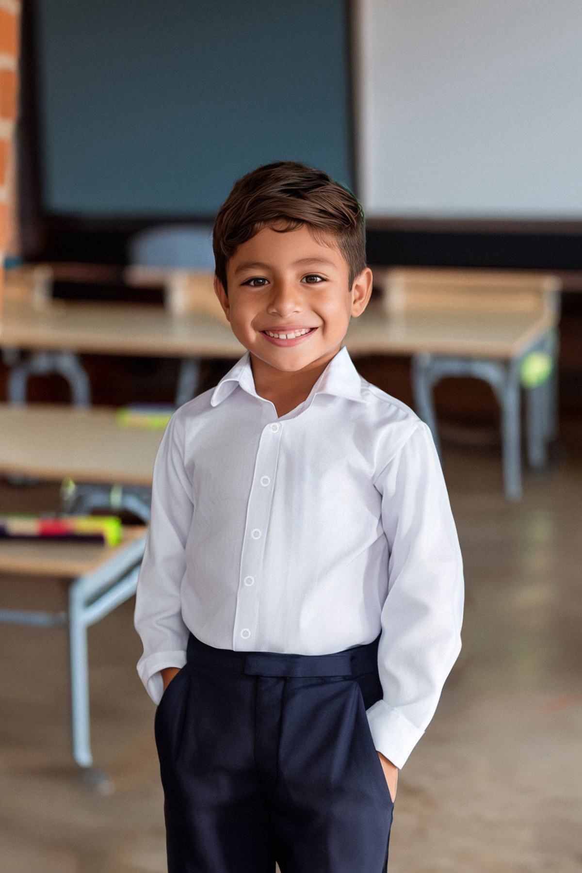 Bild von TRENDYOLKIDS Weißes Unisex-schulhemd Aus Webstoff für Herren - 11–12 Jahre