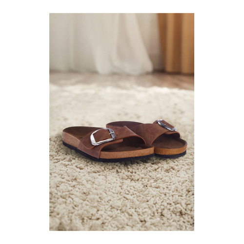 Bild von TRENDYOL SHOES Hellbraune Hausschuhe Mit Einem Riemen für Damen - 36