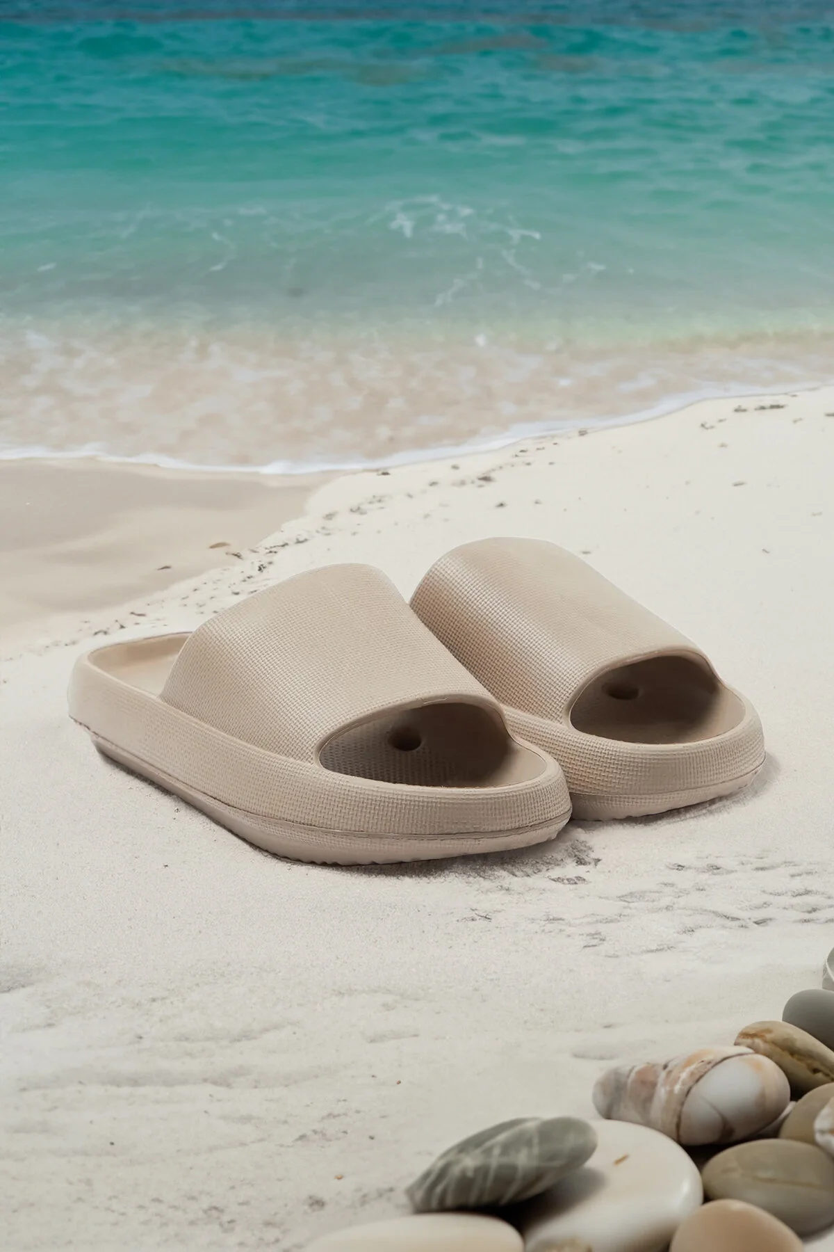 Bild von TRENDYOL SHOES Nerzfarbene Flatform-hausschuhe Pool für Damen - 38