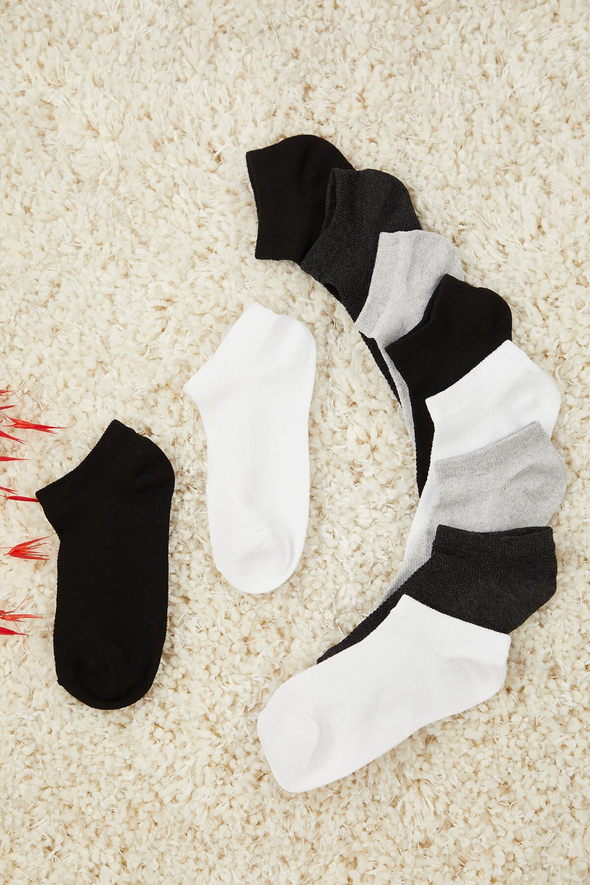 Bild von Edit by Trendyol Baumwollsocken In Strumpflänge 10er-pack, Mehrfarbig, für Damen - Standard