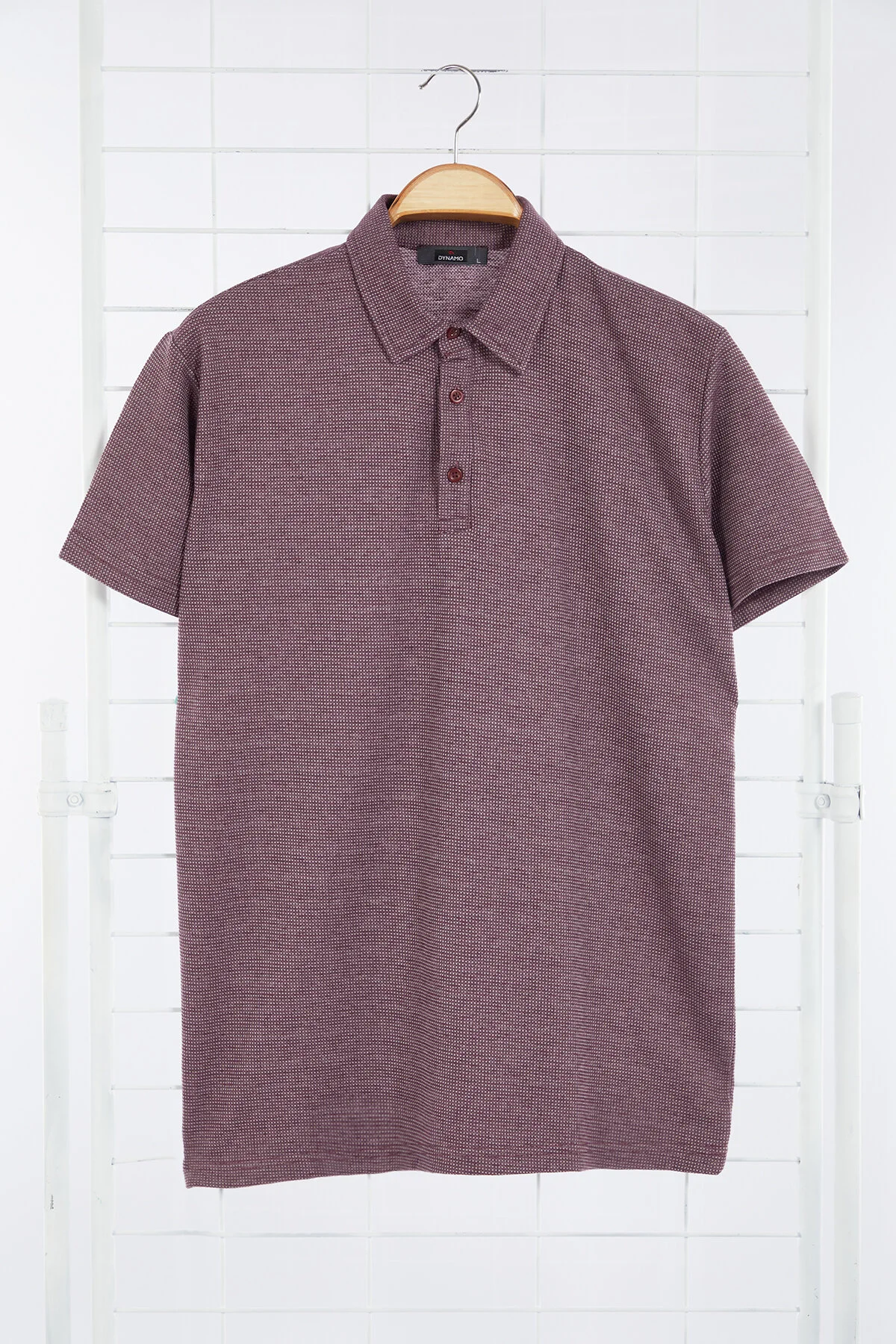 Bild von Edit by Trendyol Strick-t-shirt Mit Polokragen – Damson Basic für Herren - 2XL