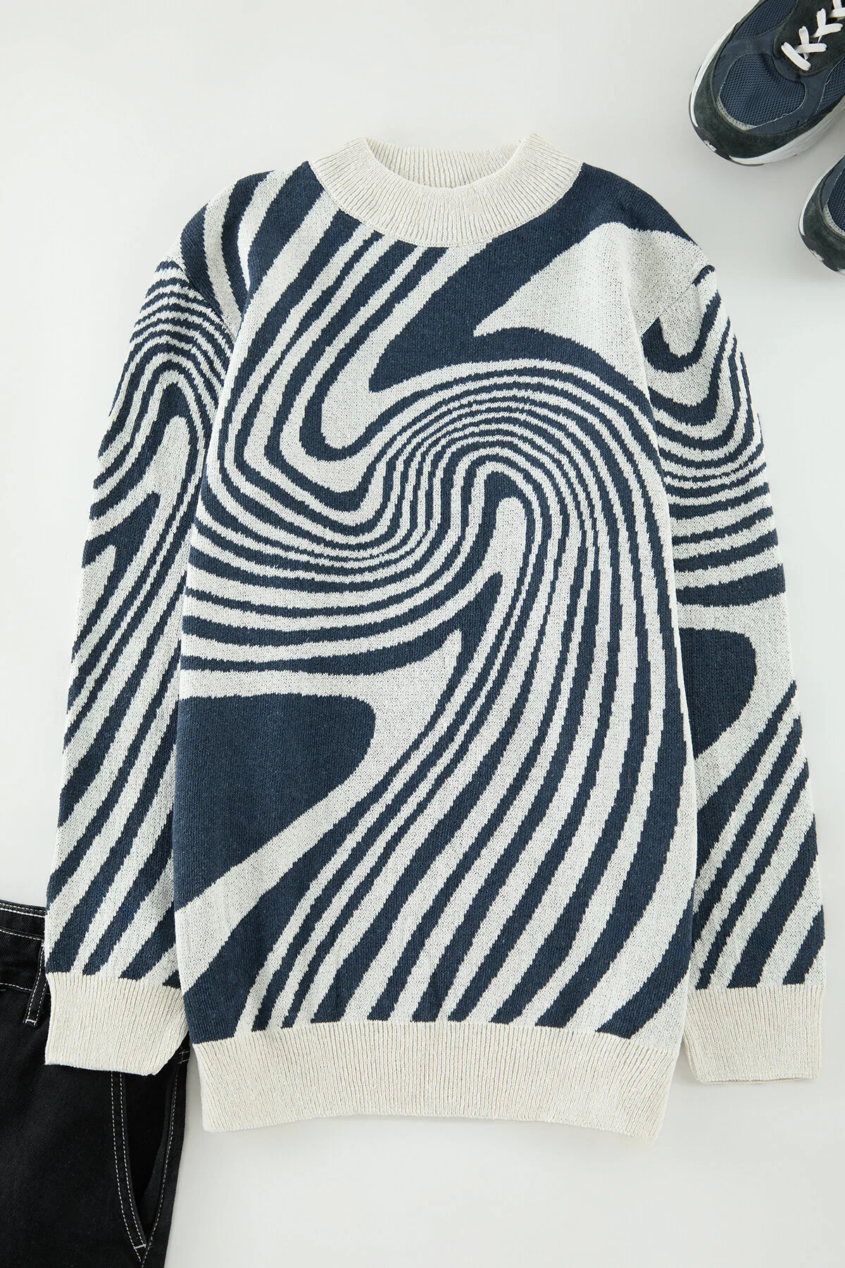 Bild von Edit by Trendyol – Slim-strickpullover In Indigo für Herren - L