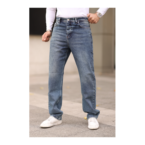 Bild von Trendyol Collection Baggy Fit Blue Jeans für Herren – Stilvolle Denim-Option in Blau
