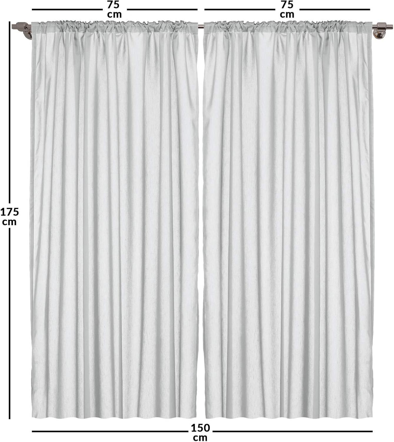 Bild von ABAKUHAUS Jahrgang Vorhänge, Retro Vibrant Streifen Linien Zusammenfassungs-Druck, Fensterbehandlungen 2 Panel Set für Wohnzimmer Schlafzimmer Dekor, 150 cm x 175 cm, Schwarze Aprikose