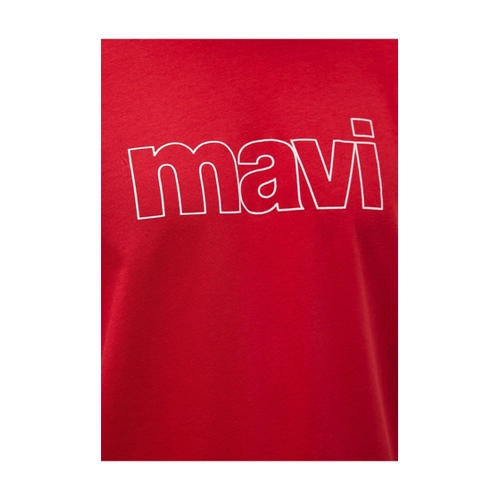 Bild von Mavi Rotes Slim Fit T-shirt Mit Logo-aufdruck - für Herren - M