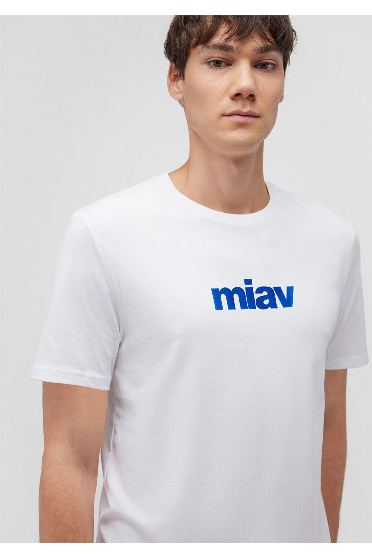 Bild von Mavi Weißes T-shirt Mit Miav-aufdruck, Reguläre Passform / Normaler Schnitt für Herren - S