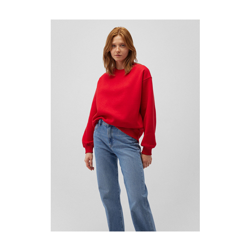 Bild von Mavi Rotes Basic-Sweatshirt mit Rundhalsausschnitt für Damen - L