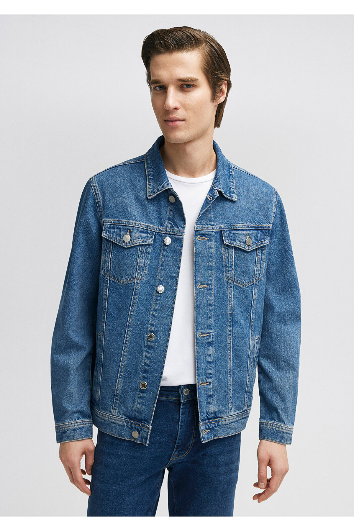 Bild von Mavi Frank 90er Indigo Si Jeansjacke Misty, 80974 für Herren - M
