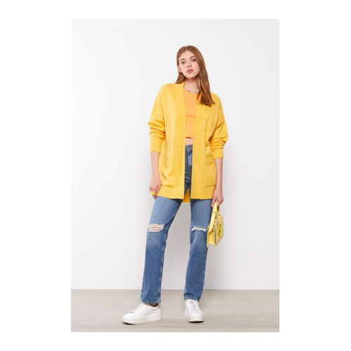 Bild von LC Waikiki Strickjacke Gelb Regular Fit für Damen - M