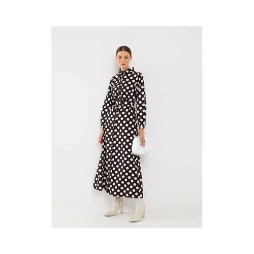 Bild von Gepunktetes Langärmliges Hemdkleid für Damen von LC Waikiki