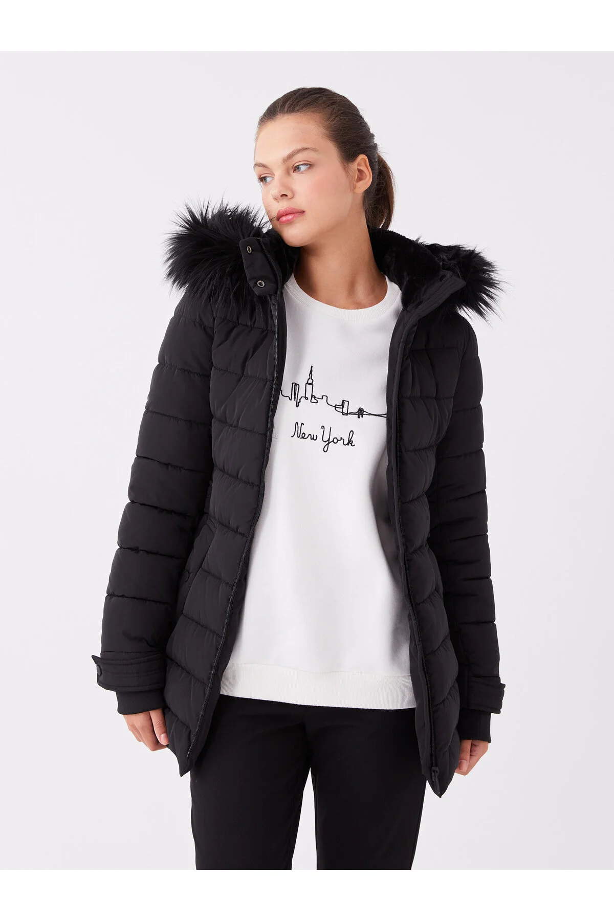 Bild von LC Waikiki Puffer-kapuzenmantel - S