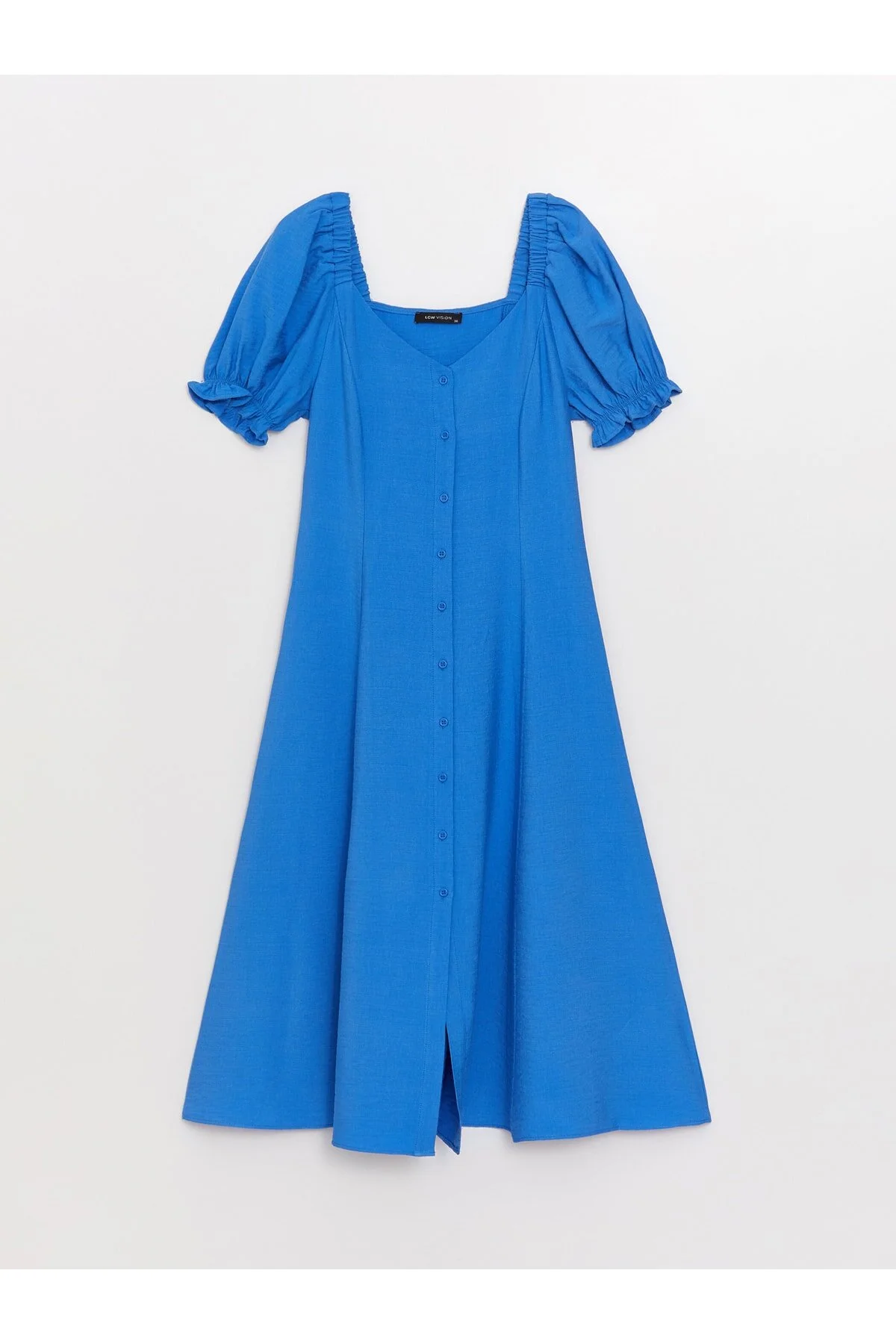 Bild von LC Waikiki Schlichtes, Kurzärmliges Kleid Mit Herzförmigem Ausschnitt für Damen - 38