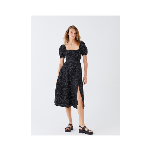Bild von LC Waikiki Kurzärmliges, Gepunktetes Kleid Mit Quadratischem Ausschnitt für Damen - XS