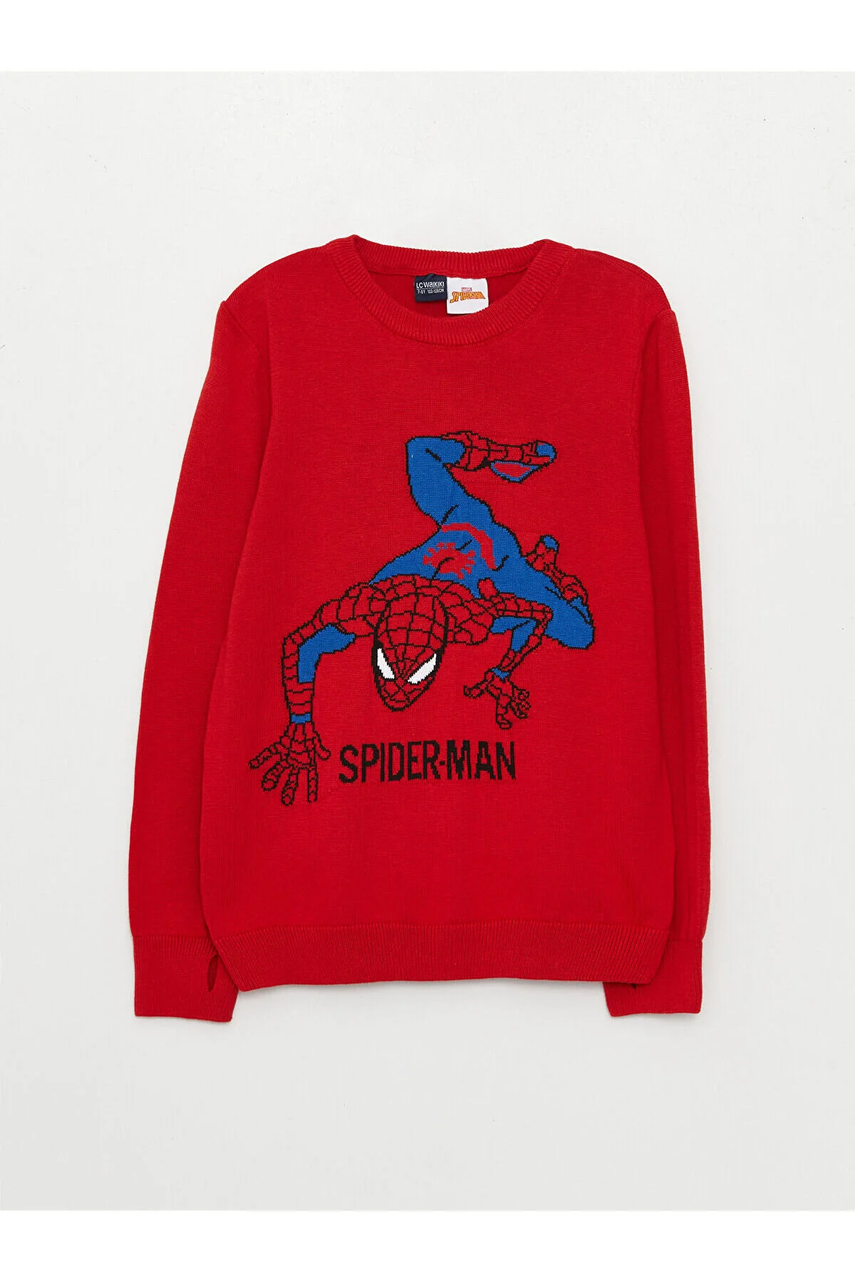 Bild von LC Waikiki Lw – Langarm-strickpullover Für Jungen Mit Rundhalsausschnitt Und Spiderman-muster für Herren - 7–8 Jahre