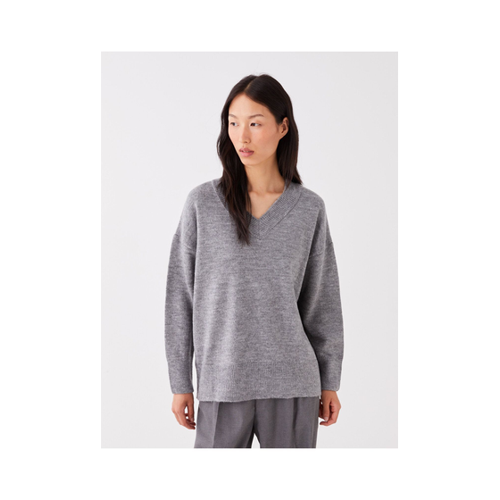 Bild von LC Waikiki Einfarbiger Langärmliger Oversize-Strickpullover für Damen
