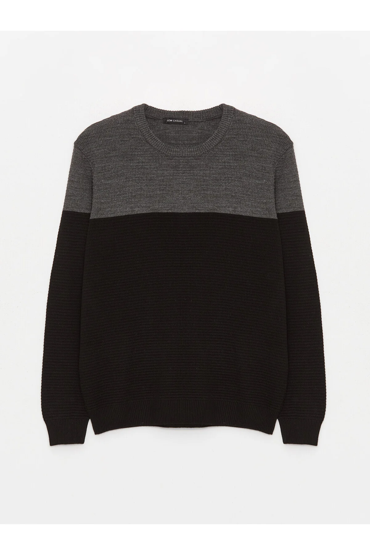 Bild von LC Waikiki Strickpullover – Rundhalsausschnitt, Lange Ärmel, Farbblock für Herren - M
