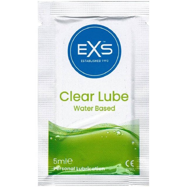 Bild von EXS Gleitgel Clear Lube - parabenfreies Gleitgel, Probier-Tütchen mit 5ml, 100-tlg., transparent, hypoallergen, lange gleitfähig