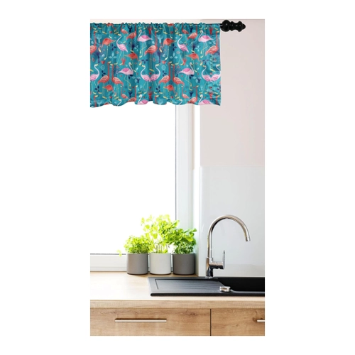 Bild von ABAKUHAUS Flamingo Fenster Volant – Ein Farbtupfer für jedes Zimmer
