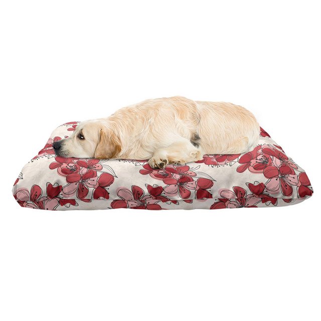 Bild von Abakuhaus Hundematratze beissfestes Kissen für Hunde und Katzen mit abnehmbaren Bezug, Blumen Die Geburt der Natur, Design