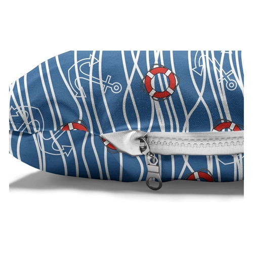 Bild von Abakuhaus Nautisch Haustierbett - Lifebuoys Blue Sea Waves