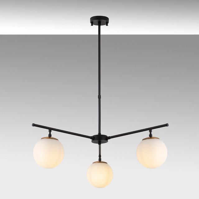 Bild von Opviq Kronleuchter Atmaca FLG, Schwarz, 70 x 70 cm, Metallkörper