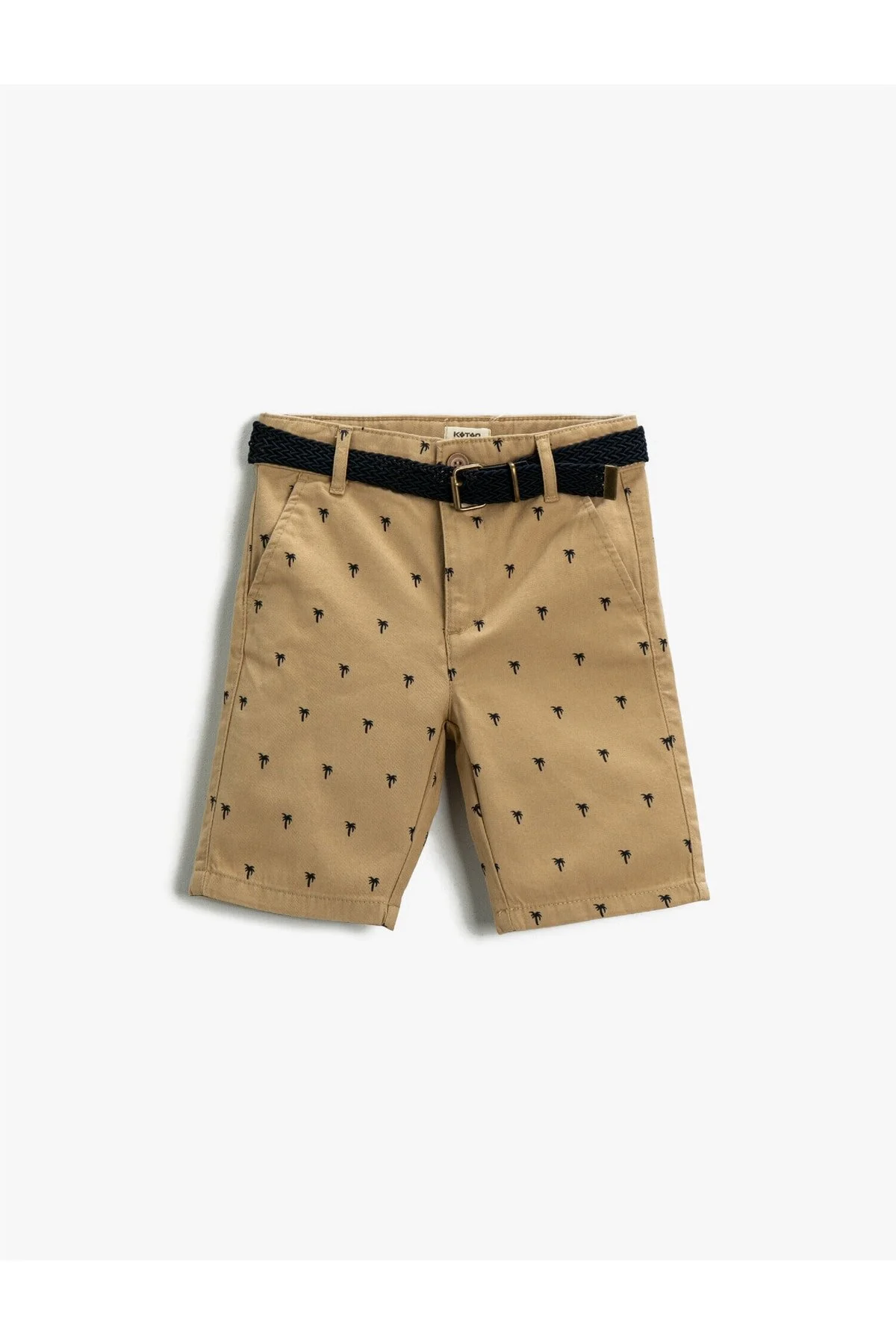 Bild von Koton Shorts Mit Palmenmuster Und Gürtel, Über Dem Knie Aus Baumwolle für Herren - 4–5 Jahre