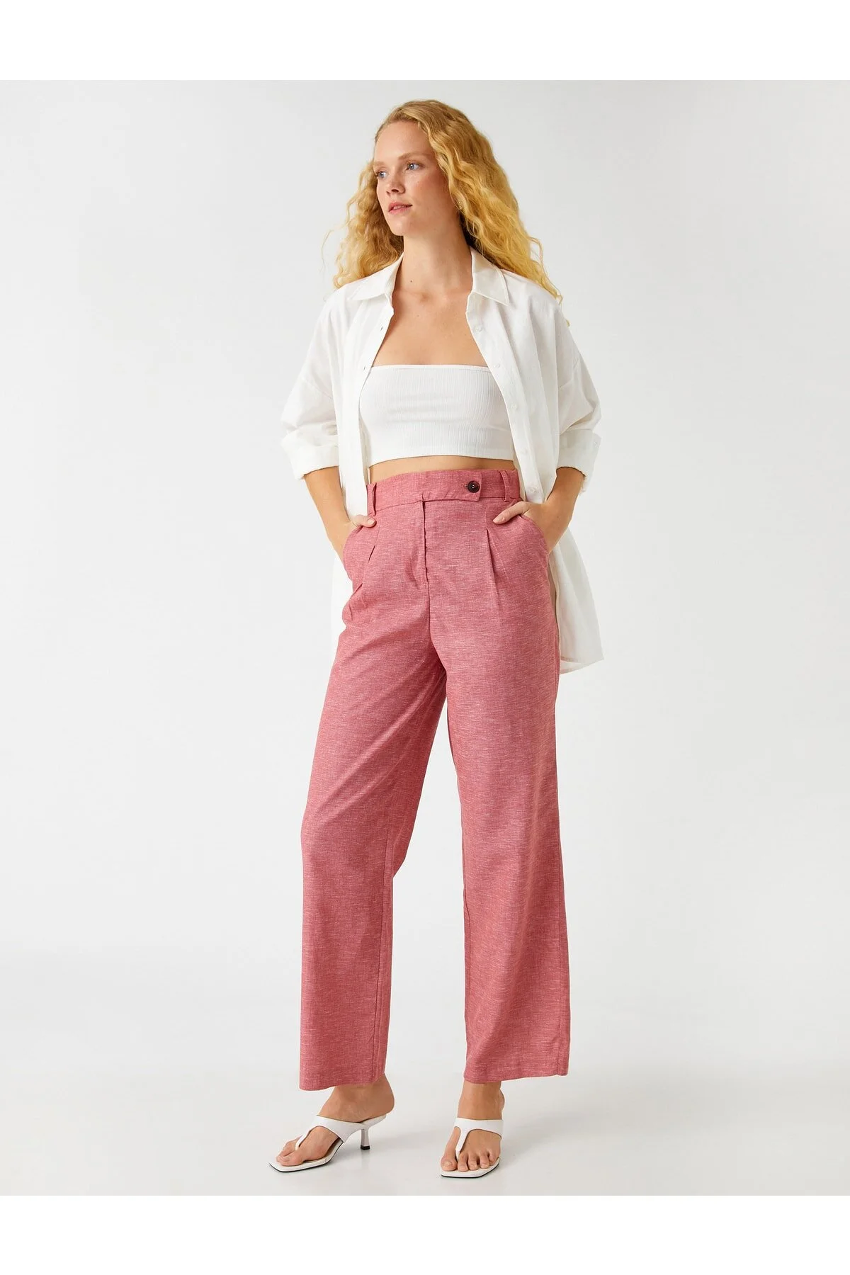 Bild von Koton Palazzo-hose Aus Leinenmischung für Damen - 34