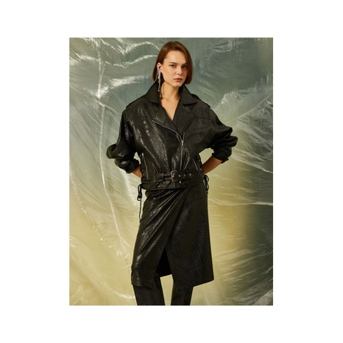 Bild von Koton Winterjacke Schwarz Bikerjacken für Damen – 36