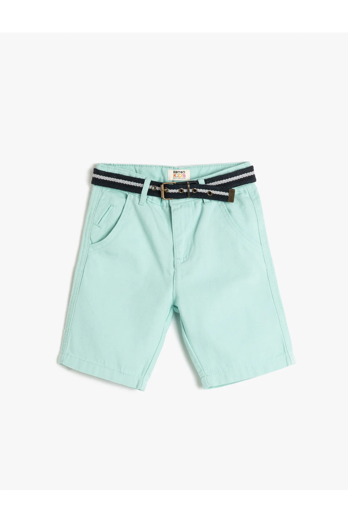 Bild von Koton Basic-bermudashorts Mit Gürteldetail, Taschen, Baumwolle, Verstellbarer Gummibund für Herren - 11–12 Jahre