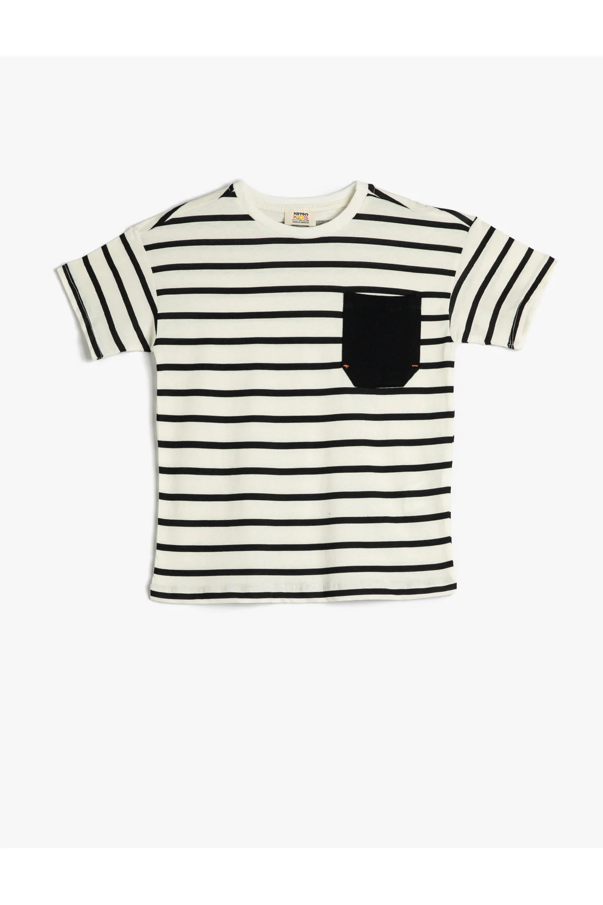 Bild von Koton T-shirt Mit Kurzen Ärmeln Und Rundhalsausschnitt Aus Baumwolle Mit Detaillierter Tasche für Herren - 9–10 Jahre