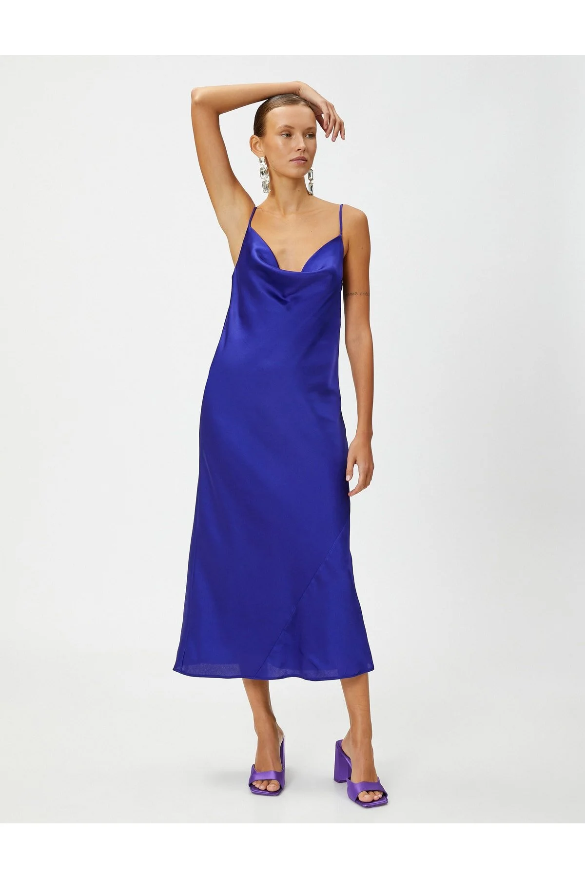 Bild von Koton Satin-abendkleid In Midi-länge Mit Trägern für Damen - 38