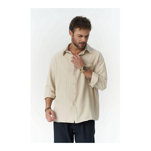 Bild von MAİ COLLECTİON Juan Hemd in Beige für Herren