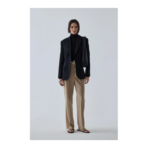 Bild von Suud Collection Kamelfarbene, Gerade Hose Für Jeden Tag für Damen - 38