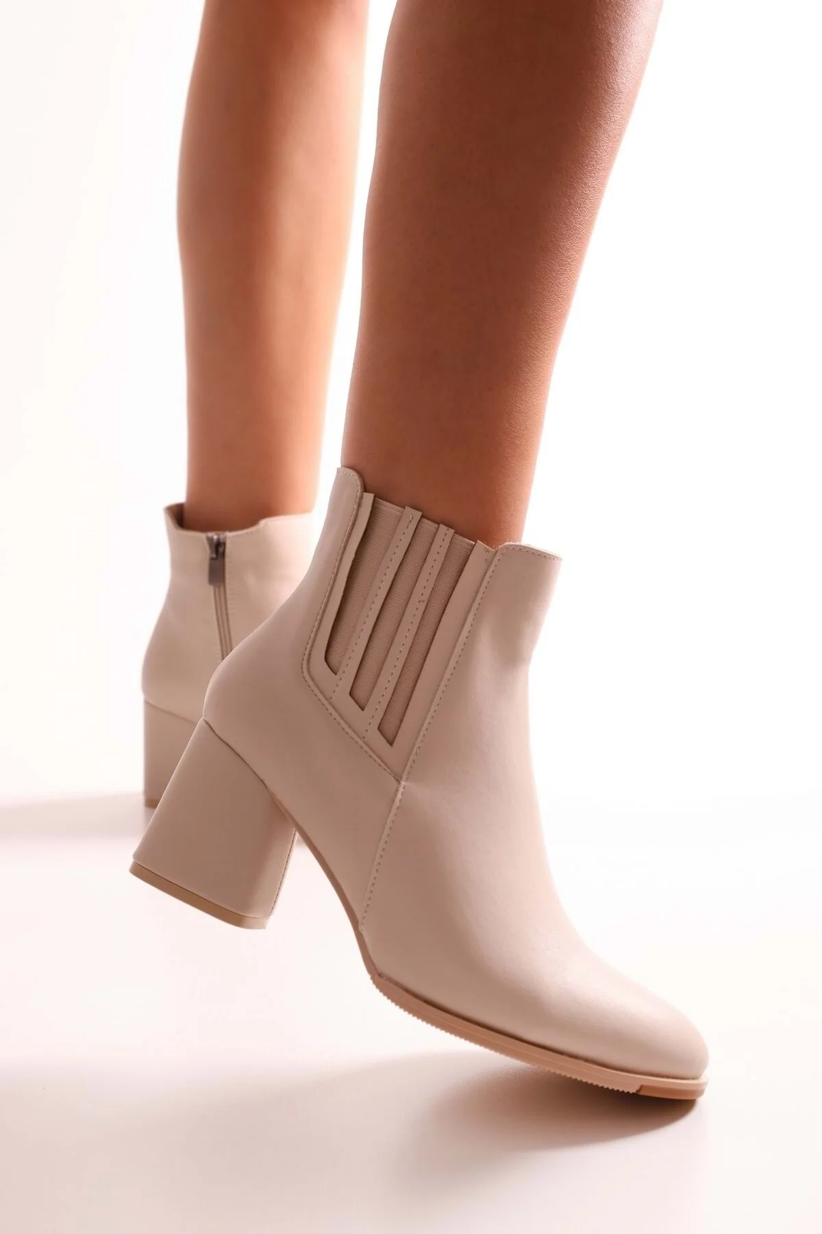 Bild von Shoeberry Stiefel „misty Beige Skin“ Mit Absatz Beige Skin für Damen - 36