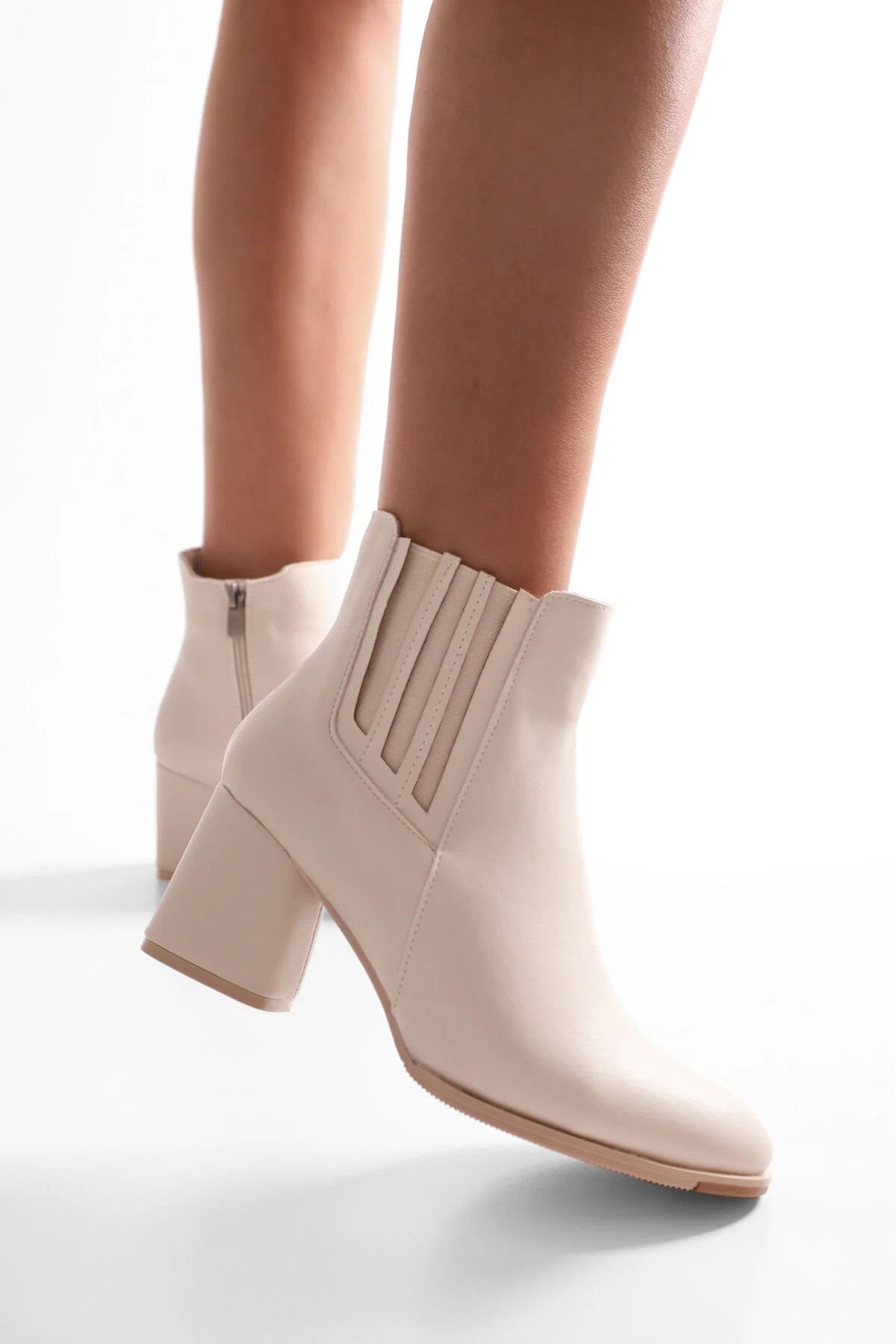 Bild von Shoeberry Stiefel „misty Beige Skin“ Mit Absatz Beige Skin für Damen - 38