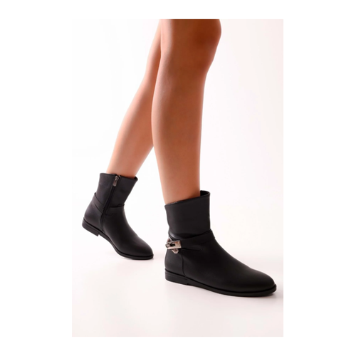 Bild von Shoeberry Tiesel Black Skin Stiefel Mit Absatz für Damen