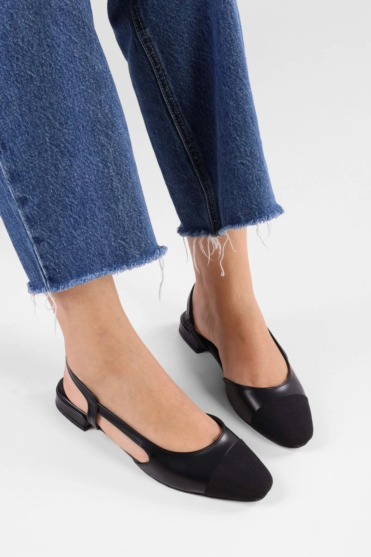 Bild von Shoeberry Sefre Black Skin Casual Ballerinas für Damen - 36