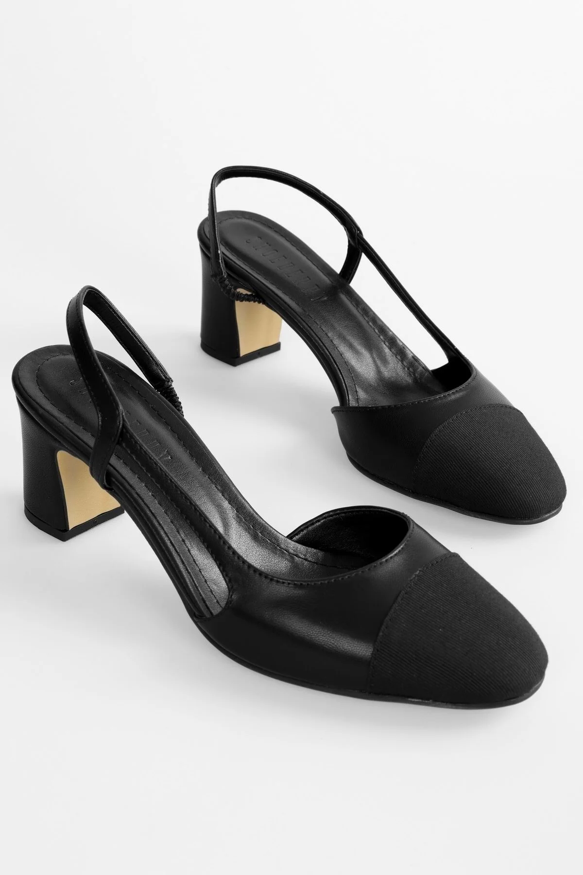 Bild von Shoeberry Schuhe „liera“ Aus Schwarzem Leder Mit Absatz für Damen - 38