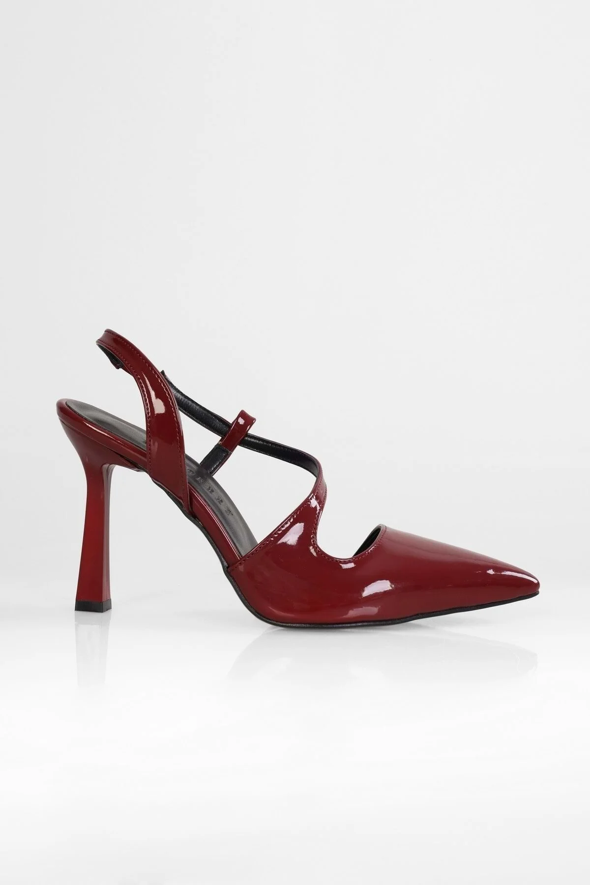 Bild von Shoeberry Heida Stilettos Aus Lackleder In Weinrot - 38