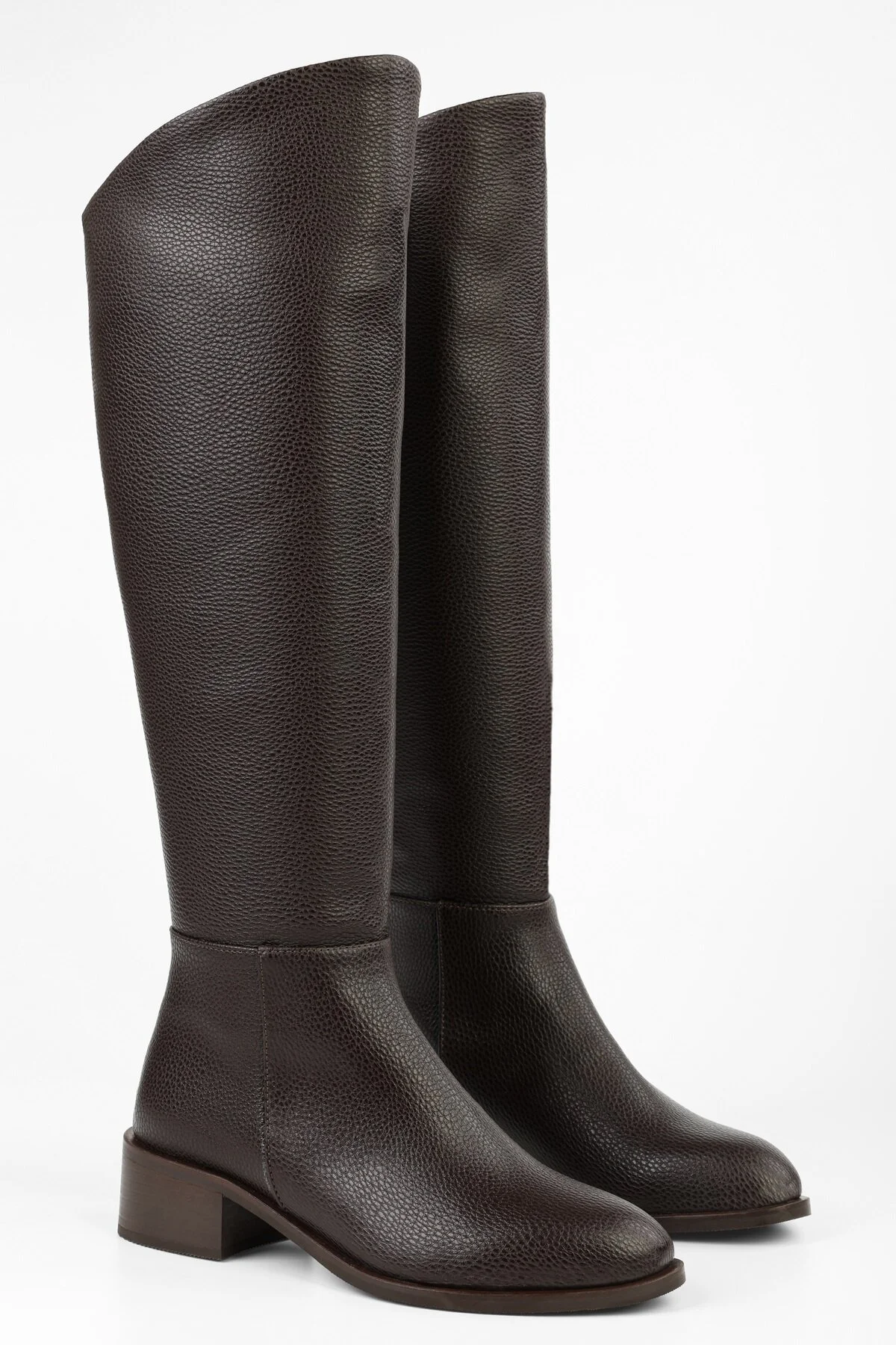 Bild von Shoeberry Breeze Brown Skin-stiefel für Damen - 40