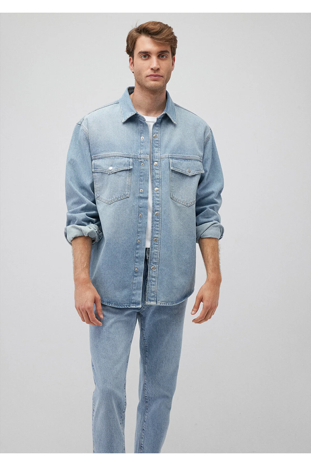 Bild von Mavi Ross 90lar Übergroßes Jeanshemd Misty Open Design-82947 für Herren - M