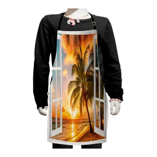 Bild von Abakuhaus Kochschürze mit Sea Ocean Palms Design