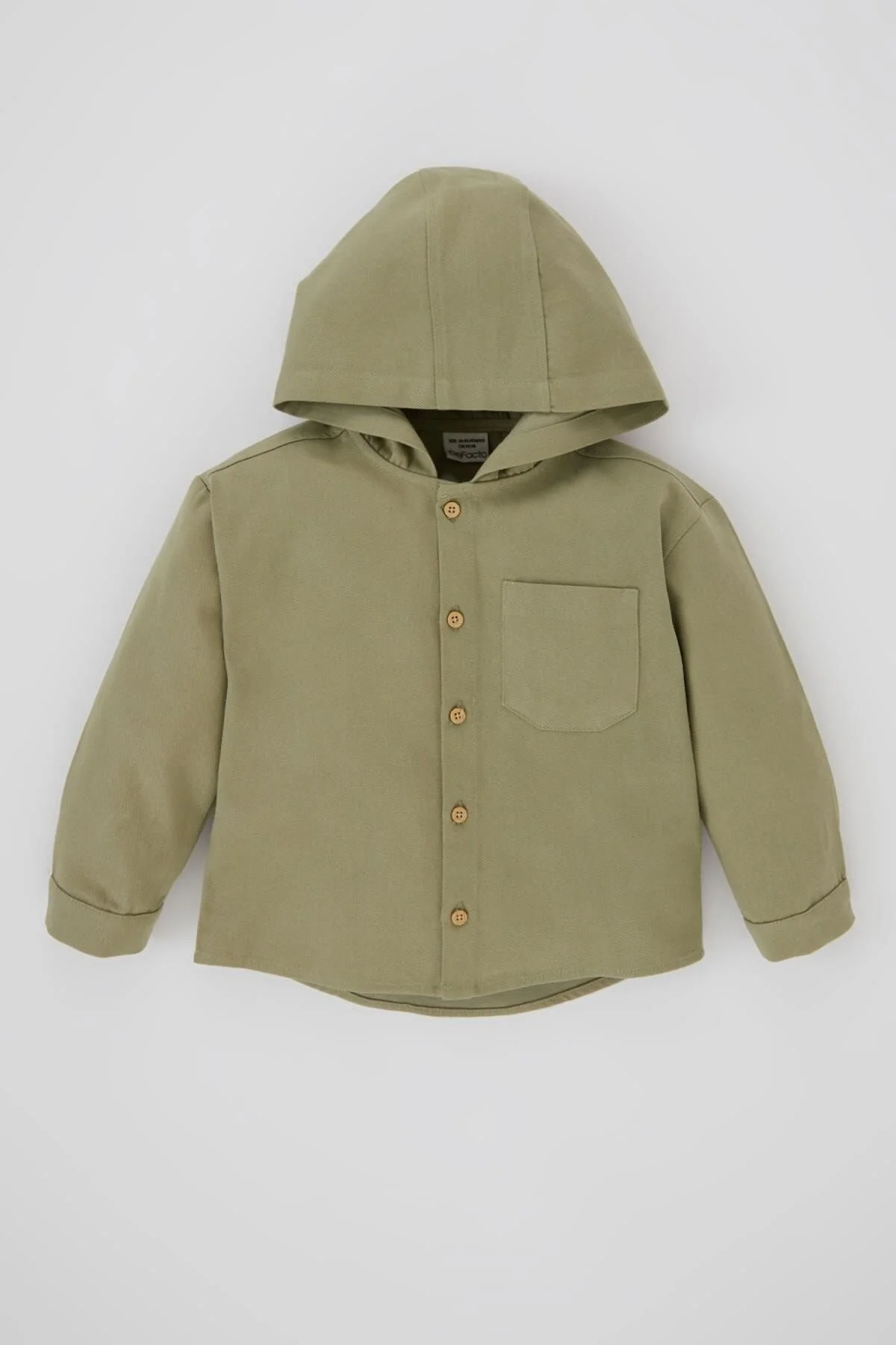 Bild von DeFacto Baby-jungen-langarmshirt Aus Gabardine Mit Kapuze Und Bergmuster A8270a523au für Herren - 18–24 Monate