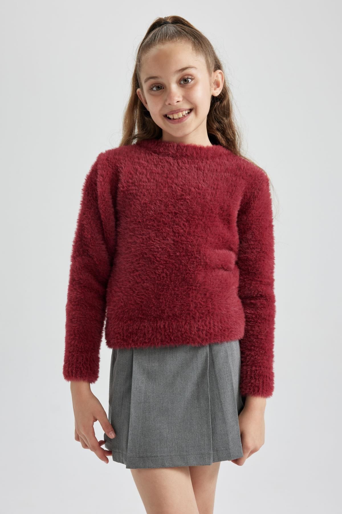 Bild von DeFacto Strickpullover Für Mädchen Mit Rundhalsausschnitt – Y2640a623wn für Damen - 9–10 Jahre