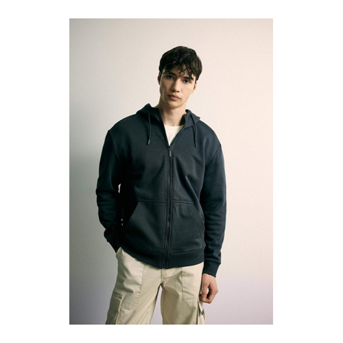 Bild von DeFacto Weiches, Pelziges Sweatshirt mit Kapuze und Reißverschluss für Herren