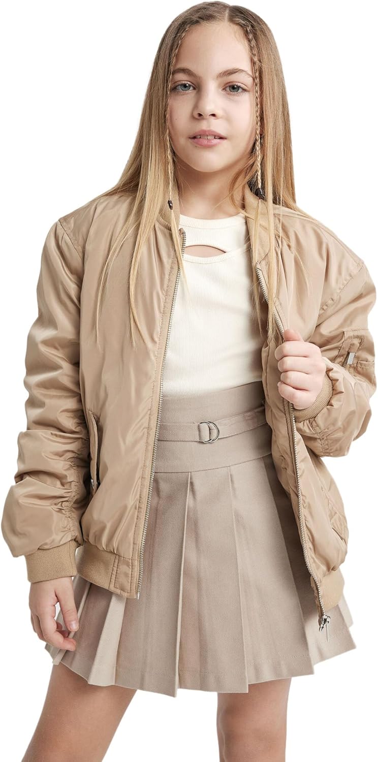 Bild von DeFacto Mädchen – Leichte Bomberjacke Mit Wasserdichtem Reißverschluss B2296a824sp für Damen - 5–6 Jahre