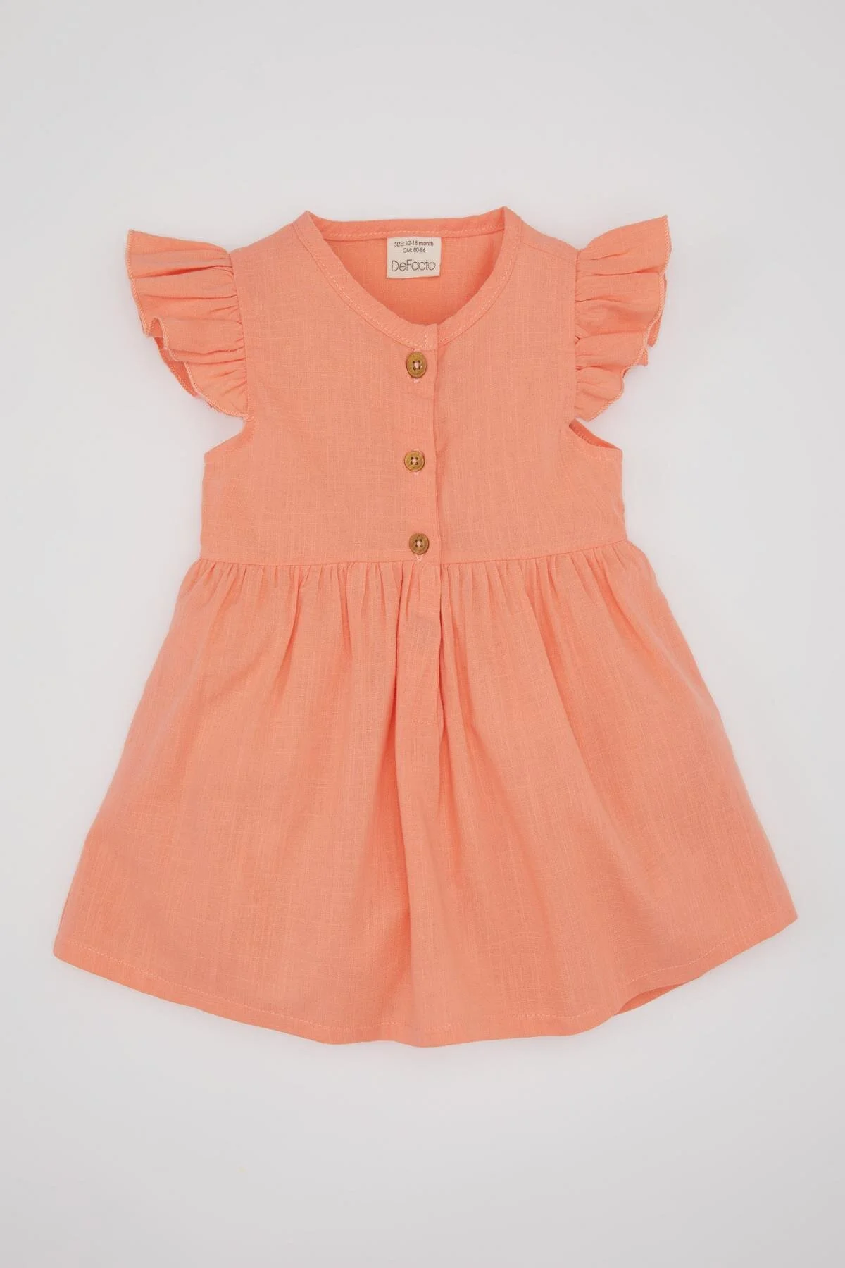 Bild von DeFacto Baby-mädchen Kurzarmkleid In Leinenoptik Z7402a224sm für Damen - 9–12 Monate